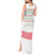Azerbaijan Christmas Tank Maxi Dress with Baku Skyline Azerbaijan Flag and Red Green Snowflake Pattern Design - Wonder Print Shop