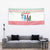 Azerbaijan Christmas Tapestry with Baku Skyline Azerbaijan Flag and Red Green Snowflake Pattern Design - Wonder Print Shop