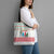 Azerbaijan Christmas Tote Bag with Baku Skyline Azerbaijan Flag and Red Green Snowflake Pattern Design - Wonder Print Shop