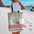 Azerbaijan Christmas Tote Bag with Baku Skyline Azerbaijan Flag and Red Green Snowflake Pattern Design - Wonder Print Shop