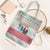 Azerbaijan Christmas Tote Bag with Baku Skyline Azerbaijan Flag and Red Green Snowflake Pattern Design - Wonder Print Shop