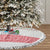 Azerbaijan Christmas Tree Skirt with Baku Skyline Azerbaijan Flag and Red Green Snowflake Pattern Design - Wonder Print Shop