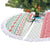 Azerbaijan Christmas Tree Skirt with Baku Skyline Azerbaijan Flag and Red Green Snowflake Pattern Design - Wonder Print Shop