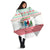 Azerbaijan Christmas Umbrella with Baku Skyline Azerbaijan Flag and Red Green Snowflake Pattern Design - Wonder Print Shop