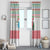 Azerbaijan Christmas Window Curtain with Baku Skyline Azerbaijan Flag and Red Green Snowflake Pattern Design - Wonder Print Shop