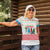 Azerbaijan Christmas Women Polo Shirt with Baku Skyline Azerbaijan Flag and Red Green Snowflake Pattern Design - Wonder Print Shop
