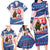 Slovakia Christmas Family Matching Long Sleeve Bodycon Dress and Hawaiian Shirt with Bear Holding Tree Gingerbread Cookies and Red Blue Snowflake Pattern Design - Wonder Print Shop