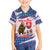 Slovakia Christmas Family Matching Long Sleeve Bodycon Dress and Hawaiian Shirt with Bear Holding Tree Gingerbread Cookies and Red Blue Snowflake Pattern Design - Wonder Print Shop