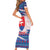 Slovakia Christmas Family Matching Short Sleeve Bodycon Dress and Hawaiian Shirt with Bear Holding Tree Gingerbread Cookies and Red Blue Snowflake Pattern Design - Wonder Print Shop