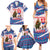 Slovakia Christmas Family Matching Summer Maxi Dress and Hawaiian Shirt with Bear Holding Tree Gingerbread Cookies and Red Blue Snowflake Pattern Design - Wonder Print Shop