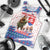 Slovakia Christmas Men Tank Top with Bear Holding Tree Gingerbread Cookies and Red Blue Snowflake Pattern Design - Wonder Print Shop
