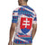Slovakia Christmas Rugby Jersey with Bear Holding Tree Gingerbread Cookies and Red Blue Snowflake Pattern Design - Wonder Print Shop