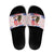 Slovakia Christmas Slide Sandals with Bear Holding Tree Gingerbread Cookies and Red Blue Snowflake Pattern Design - Wonder Print Shop