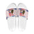Slovakia Christmas Slide Sandals with Bear Holding Tree Gingerbread Cookies and Red Blue Snowflake Pattern Design - Wonder Print Shop
