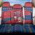 Korea Christmas Back Car Seat Cover with Santa in Hanbok Tiger Character and Traditional Mask Pattern Design - Wonder Print Shop