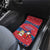 Korea Christmas Car Mats with Santa in Hanbok Tiger Character and Traditional Mask Pattern Design - Wonder Print Shop