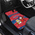 Korea Christmas Car Mats with Santa in Hanbok Tiger Character and Traditional Mask Pattern Design - Wonder Print Shop