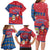 Korea Christmas Family Matching Long Sleeve Bodycon Dress and Hawaiian Shirt with Santa in Hanbok Tiger Character and Traditional Mask Pattern Design - Wonder Print Shop