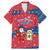Korea Christmas Family Matching Mermaid Dress and Hawaiian Shirt with Santa in Hanbok Tiger Character and Traditional Mask Pattern Design - Wonder Print Shop