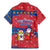 Korea Christmas Family Matching Mermaid Dress and Hawaiian Shirt with Santa in Hanbok Tiger Character and Traditional Mask Pattern Design - Wonder Print Shop