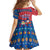 Korea Christmas Family Matching Off Shoulder Maxi Dress and Hawaiian Shirt with Santa in Hanbok Tiger Character and Traditional Mask Pattern Design - Wonder Print Shop