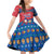 Korea Christmas Family Matching Off Shoulder Short Dress and Hawaiian Shirt with Santa in Hanbok Tiger Character and Traditional Mask Pattern Design - Wonder Print Shop