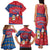 Korea Christmas Family Matching Tank Maxi Dress and Hawaiian Shirt with Santa in Hanbok Tiger Character and Traditional Mask Pattern Design - Wonder Print Shop