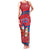 Korea Christmas Family Matching Tank Maxi Dress and Hawaiian Shirt with Santa in Hanbok Tiger Character and Traditional Mask Pattern Design - Wonder Print Shop