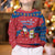 Korea Christmas Kid Ugly Christmas Sweater with Santa in Hanbok Tiger Character and Traditional Mask Pattern Design - Wonder Print Shop