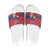 Korea Christmas Slide Sandals with Santa in Hanbok Tiger Character and Traditional Mask Pattern Design - Wonder Print Shop