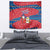 Korea Christmas Tapestry with Santa in Hanbok Tiger Character and Traditional Mask Pattern Design - Wonder Print Shop