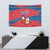 Korea Christmas Tapestry with Santa in Hanbok Tiger Character and Traditional Mask Pattern Design - Wonder Print Shop