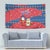 Korea Christmas Tapestry with Santa in Hanbok Tiger Character and Traditional Mask Pattern Design - Wonder Print Shop