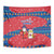 Korea Christmas Tapestry with Santa in Hanbok Tiger Character and Traditional Mask Pattern Design - Wonder Print Shop