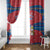 Korea Christmas Window Curtain with Santa in Hanbok Tiger Character and Traditional Mask Pattern Design - Wonder Print Shop