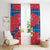 Korea Christmas Window Curtain with Santa in Hanbok Tiger Character and Traditional Mask Pattern Design - Wonder Print Shop