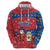 Korea Christmas Zip Hoodie with Santa in Hanbok Tiger Character and Traditional Mask Pattern Design - Wonder Print Shop