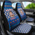 Korea Christmas Car Seat Cover with Bear in Hanbok National Emblem and Traditional Boat Pattern Design - Wonder Print Shop