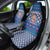 Korea Christmas Car Seat Cover with Bear in Hanbok National Emblem and Traditional Boat Pattern Design - Wonder Print Shop