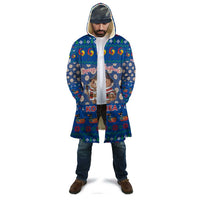Korea Christmas Cloak with Bear in Hanbok National Emblem and Traditional Boat Pattern Design - Wonder Print Shop