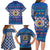 Korea Christmas Family Matching Long Sleeve Bodycon Dress and Hawaiian Shirt with Bear in Hanbok National Emblem and Traditional Boat Pattern Design - Wonder Print Shop
