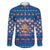 Korea Christmas Family Matching Long Sleeve Bodycon Dress and Hawaiian Shirt with Bear in Hanbok National Emblem and Traditional Boat Pattern Design - Wonder Print Shop