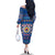 Korea Christmas Family Matching Off The Shoulder Long Sleeve Dress and Hawaiian Shirt with Bear in Hanbok National Emblem and Traditional Boat Pattern Design - Wonder Print Shop
