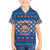 Korea Christmas Family Matching Off The Shoulder Long Sleeve Dress and Hawaiian Shirt with Bear in Hanbok National Emblem and Traditional Boat Pattern Design - Wonder Print Shop
