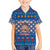 Korea Christmas Family Matching Off Shoulder Short Dress and Hawaiian Shirt with Bear in Hanbok National Emblem and Traditional Boat Pattern Design - Wonder Print Shop