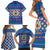 Korea Christmas Family Matching Short Sleeve Bodycon Dress and Hawaiian Shirt with Bear in Hanbok National Emblem and Traditional Boat Pattern Design - Wonder Print Shop