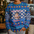 Korea Christmas Kid Ugly Christmas Sweater with Bear in Hanbok National Emblem and Traditional Boat Pattern Design - Wonder Print Shop