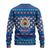 Korea Christmas Ugly Christmas Sweater with Bear in Hanbok National Emblem and Traditional Boat Pattern Design - Wonder Print Shop