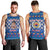 Korea Christmas Men Tank Top with Bear in Hanbok National Emblem and Traditional Boat Pattern Design - Wonder Print Shop