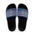 Korea Christmas Slide Sandals with Bear in Hanbok National Emblem and Traditional Boat Pattern Design - Wonder Print Shop